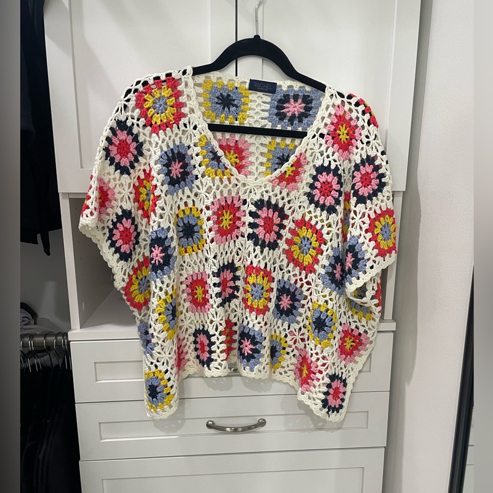 Rachel Roy crochet colorful top